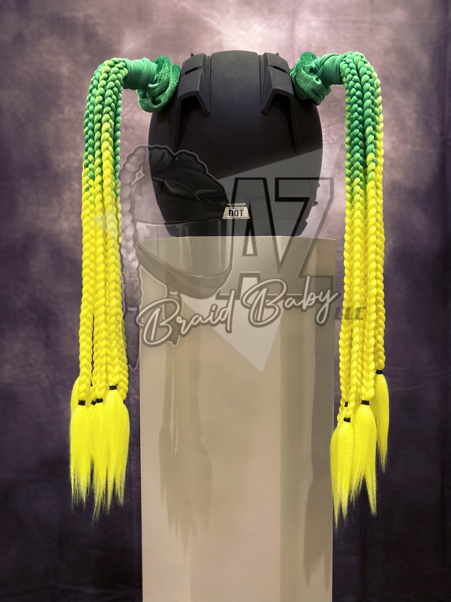 Green to Hi-Vis Mini Braids