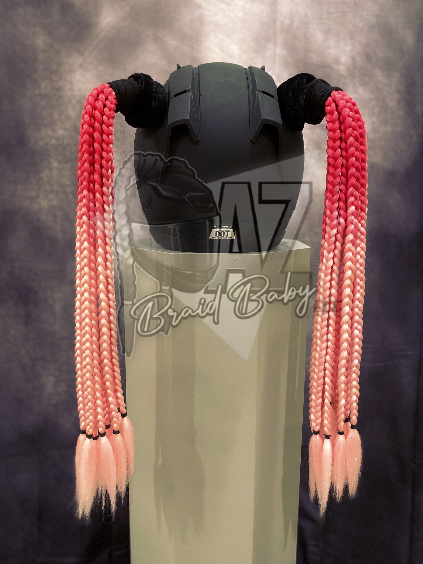 Hot Pink to Soft Pink Mini Braids
