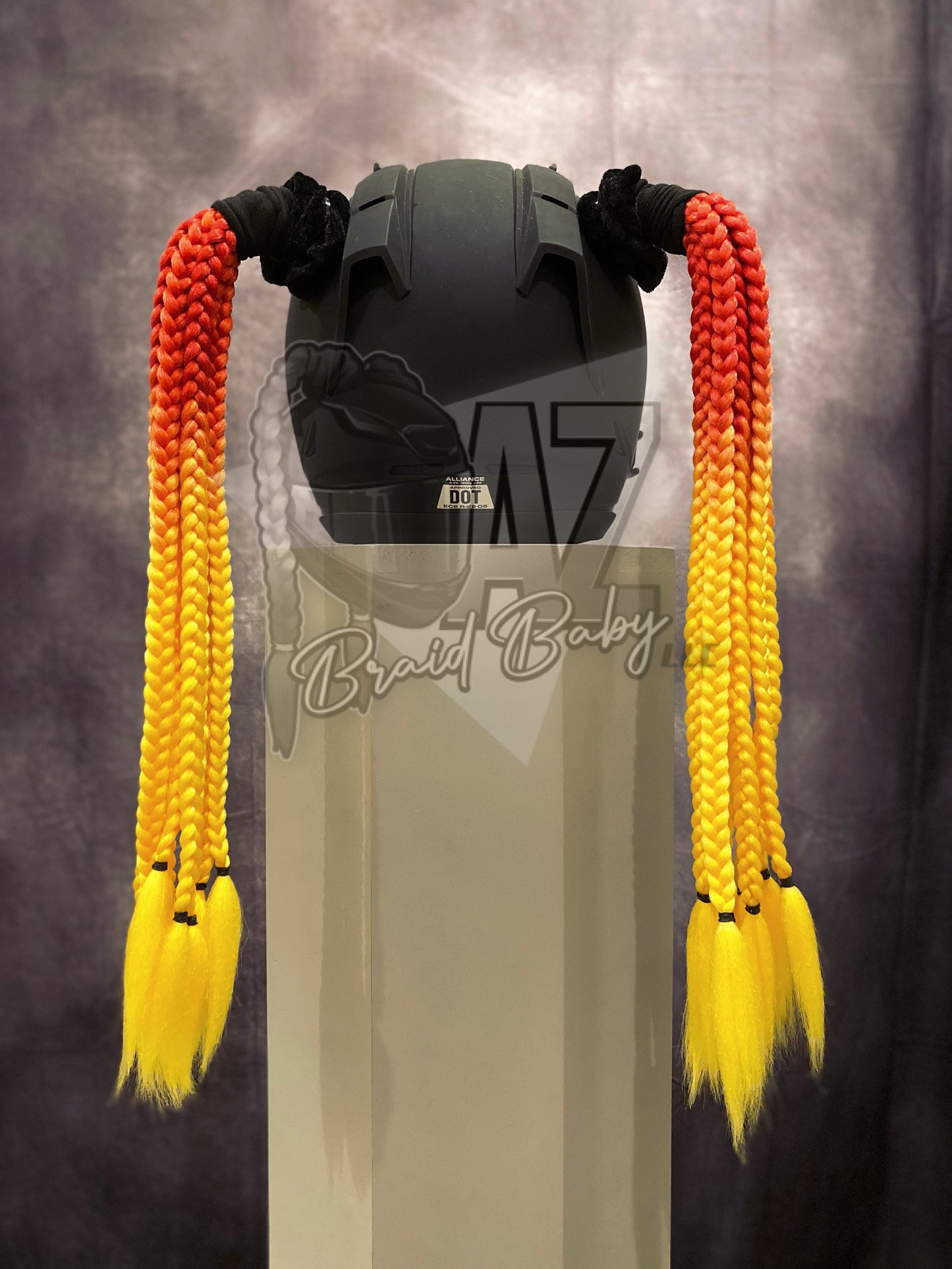 Red to Yellow "Sunfire" Mini Braids