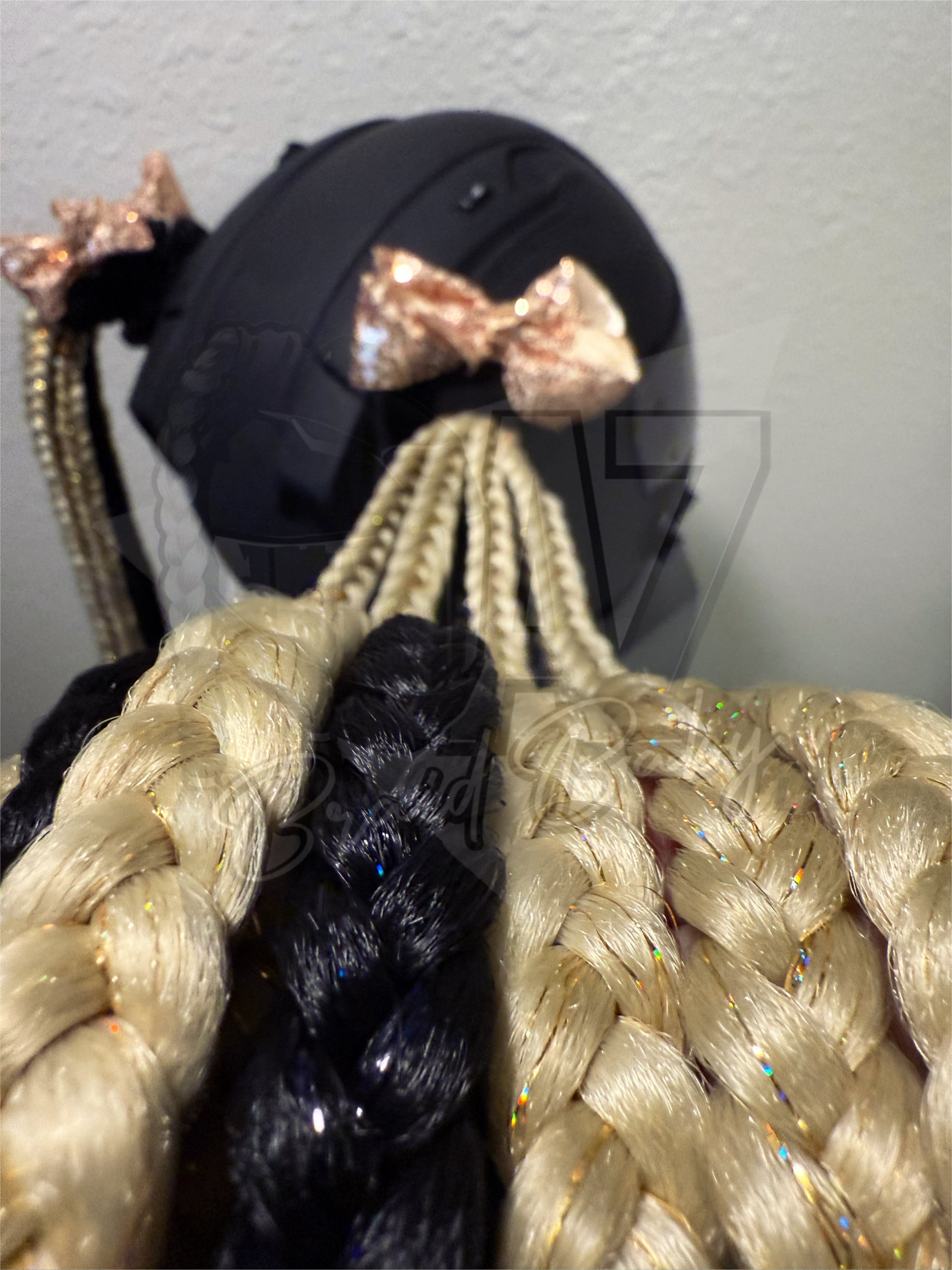 braids under motorcycle helmet LE "RIP 2025" Motorcycle Helmet Braids – AZ Braid Baby LLC
