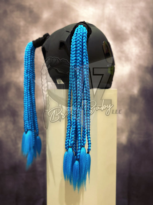 Bright Blue Mini Braids