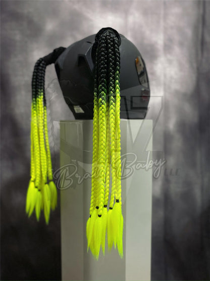 Black to Hi-Vis Mini Braids