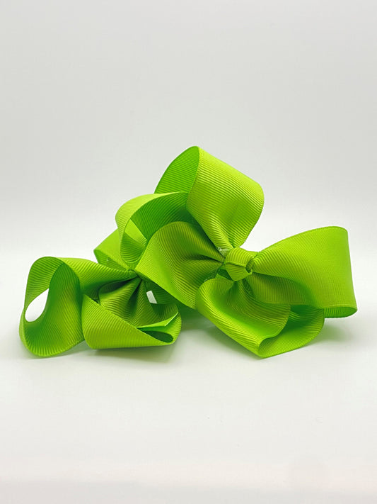 2 Lime Green Bows