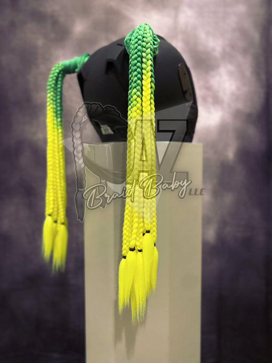 Green to Hi-Vis Mini Braids