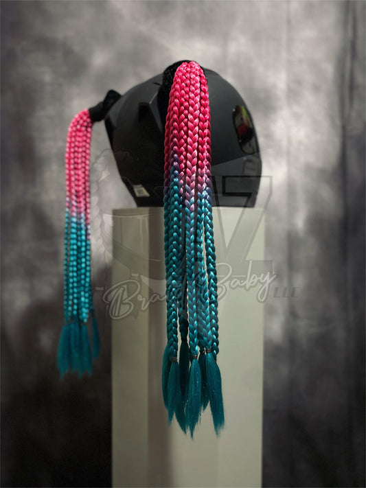 Pink to Blue Mini Braids