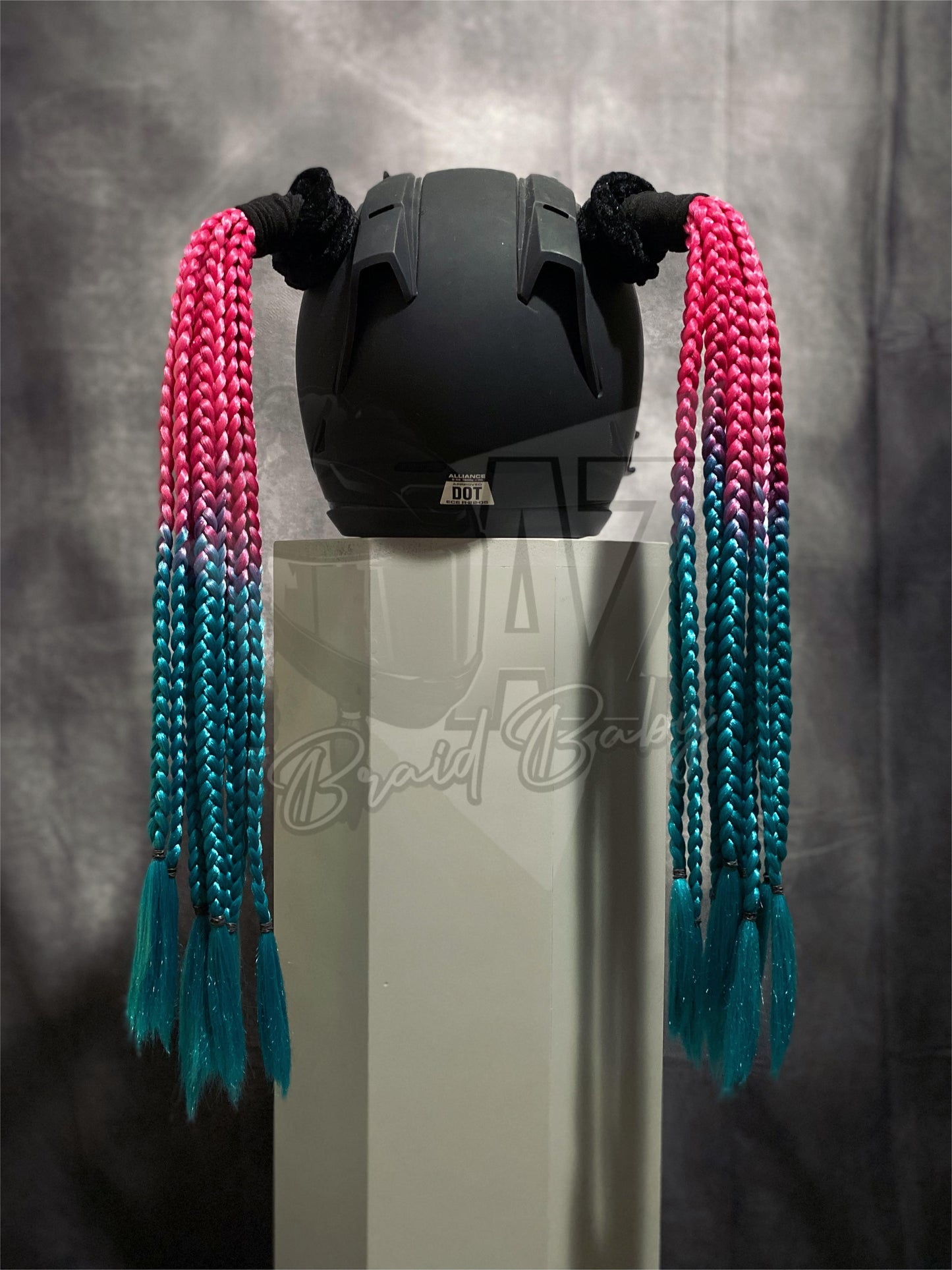 Pink to Blue Mini Braids